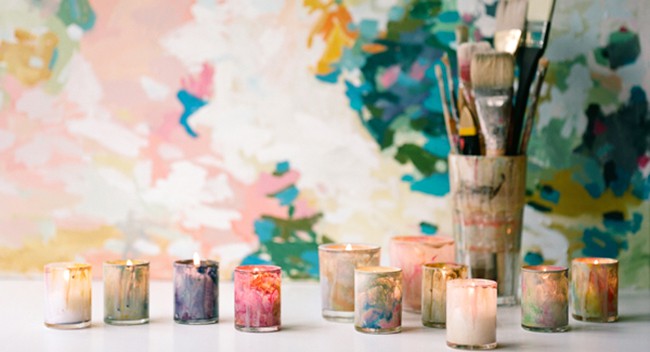 DIY - Painted Votives