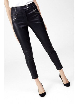 Cropped Leather Skinnies