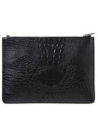 Croc Leather Clutch