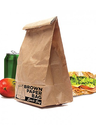 Reusable insulated brown paper bag