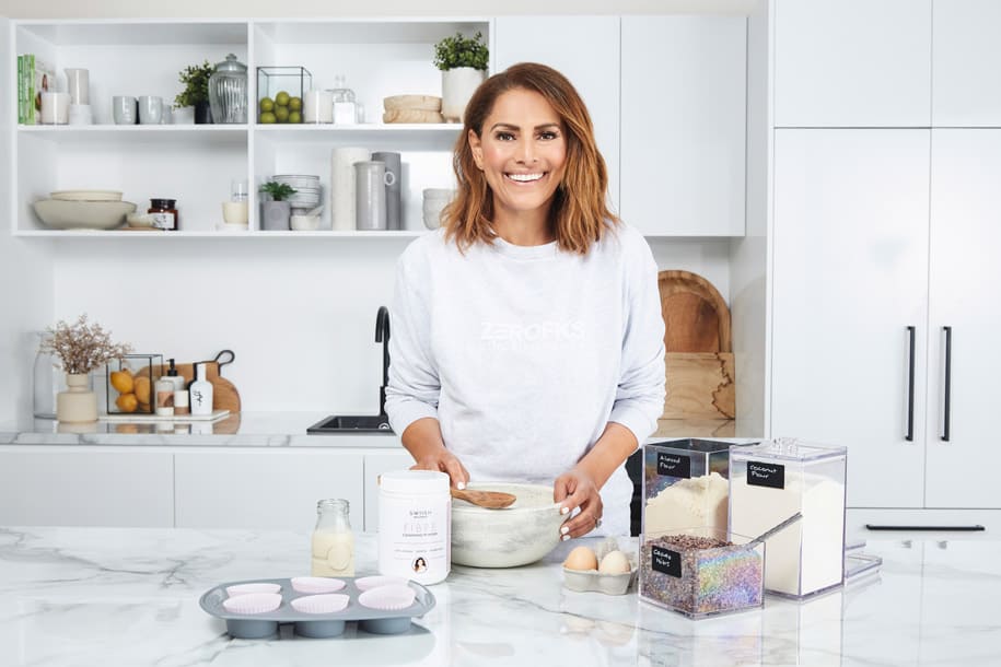 Fibre with Sally in kitchen